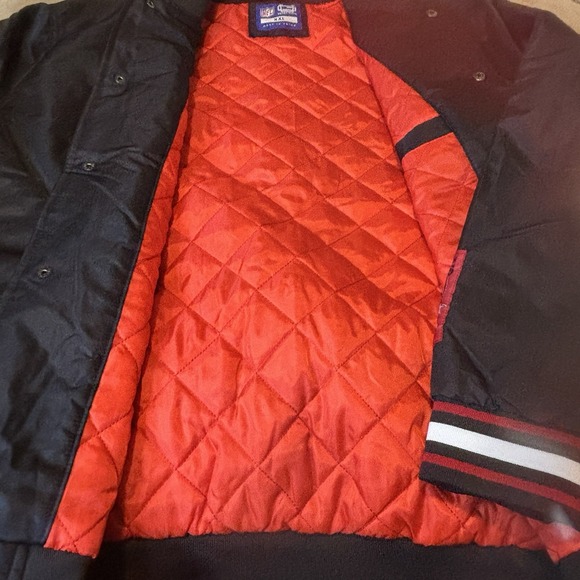 NWT Houston Texans Vintage Style Navy NFL Team Apparel Bomber Jacket Mens XXL - Picture 6 of 11